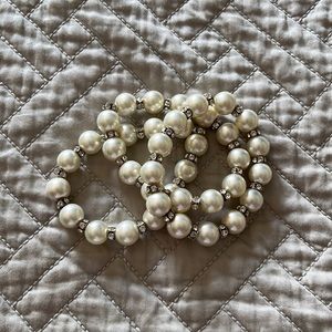 Pearl and Rhinestone Bracelets
